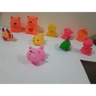 Manav Enterprises Squeezy (12 Pcs) Squeezy Baby Toys Bath Toy (Multicolor)