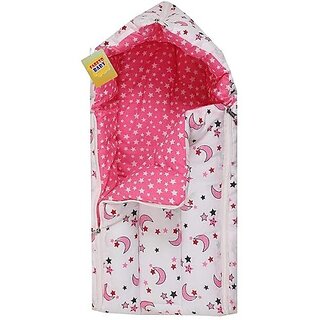                       Manav Enterprises 2 In 1 Baby Carry Bag Cum Sleeping Bag Cum Cotton Mattress Bed For Babies (Fabric, Pink)                                              