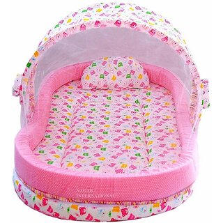                       Manav Enterprises Baby Bed Cum Mattress For Babies (Fabric, Multicolor)                                              