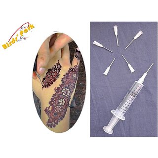 Heena-Mehandi needle(s) with syringe - Good smooth needles for beginner or expert Birds' Park Heena-Mehandi needle(s) with syringe - Good smooth needles for beginner or expert Birds' Park
