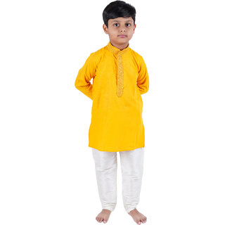                       Kurta pyjama for kids Yellow  White                                              
