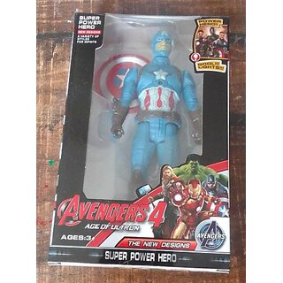                       Manav Enterprises Captain America Avenger Super Heros Action Figyre Toys For Kids (Multicolor)                                              
