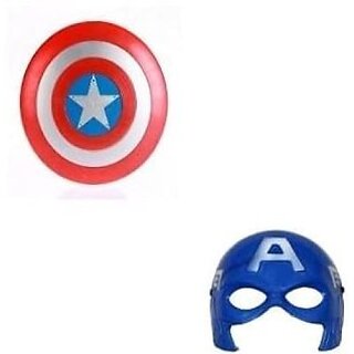 Manav Enterprises Shield With Mask Toy Super Hero Characters Action Figure Play For Kids (Multicolor) Manav Enterprises Shield With Mask Toy Super Hero Characters Action Figure Play For Kids (Multicolor)