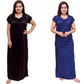                       MACGROW REGULAR FIT FLAIR COLOR COMBO GOWN (NIGHTY)                                              