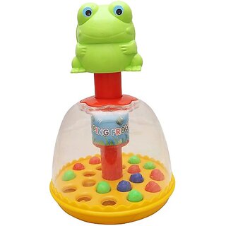 Manav Enterprises Frog Roll A About Ball Top For Kids (Brown)