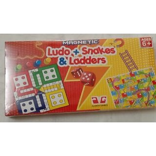                       Hmv Magnetic Snakes And Ladder  Ludo For Kids Strategy  War Games Board Game                                              