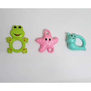                       Hmv Baby Rattle Set Of 3 For New Born Babies Rattle (Multicolor)                                              