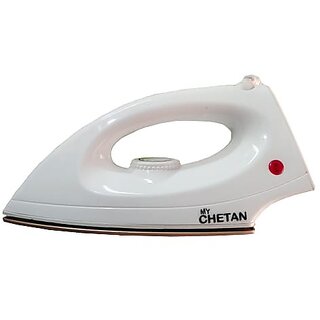                       MyChetan Shiny Dry Iron 750W Plastic and Aluminium Dry Iron With Non-Stick Coated Sole Plate                                              