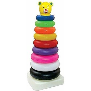 Manav Enterprises Smiley Stacking Teddy Ring Multi Colour 9 Rings Toddlers Set Toys For Kids (Multicolor) Manav Enterprises Smiley Stacking Teddy Ring Multi Colour 9 Rings Toddlers Set Toys For Kids (Multicolor)
