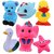 Manav Enterprises Character Animal (6 Pcs) Squeezy Toys Bath Toy (Multicolor)