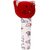 Hmv Kitty Face Rattle Soft Toy With Squeeze Handle For Squeaky Sound Rattle (Red)