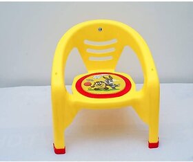 Manav Enterprises Feeding Chair With Table Plastic Chair (Finish Color - Yellow, Pre-Assembled)