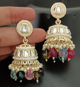 Medha Shankr Insipired Original Quality Multicolored Jhumki Earrings Set