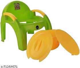Manav Enterprises Chair Infant Potty Training Potty Seat (Green,Yellow)