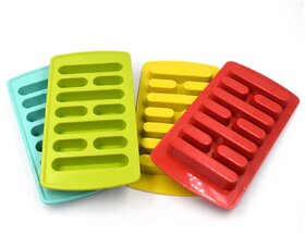 4 Pc Fancy Ice Tray Used widely in All Kinds of Household Places While Making ICES and All Purposes