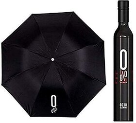 Manav Enterprises Bottle Umbrella For Rain Portable And Compact Umbrella For Travel Umbrella (Black)