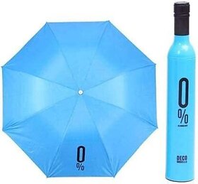 Manav Enterprises Bottle Umbrella For Rain Portable And Compact Umbrella For Travel Umbrella (Blue)