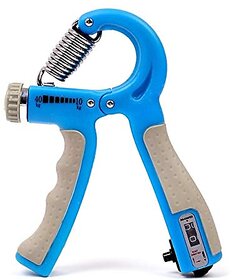 Pack of 1 Hand Muscle Exerciser Gripper (Color Blue, Size Adjustable, Material Composite)