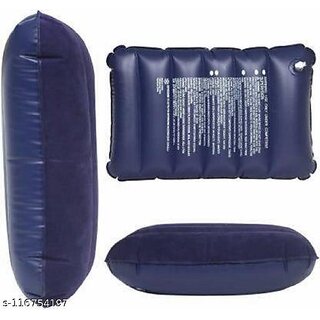                       Travelling Pillow Air Solid Travel Pillow Pack of 1 (Navy Blue)                                              