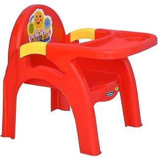 Manav Enterprises Feeding Chair With Table Plastic Chair (Finish Color - Multicolour, Pre-Assembled)