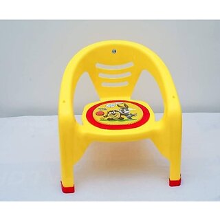 Manav Enterprises Feeding Chair With Table Plastic Chair (Finish Color - Yellow, Pre-Assembled)