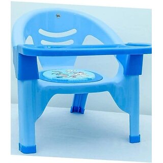 Manav Enterprises Feeding Chair With Table Plastic Chair (Finish Color - Blue, Pre-Assembled)