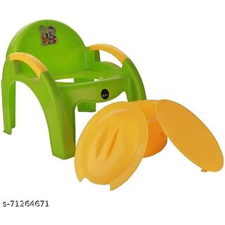Manav Enterprises Chair Infant Potty Training Potty Seat (Green,Yellow)