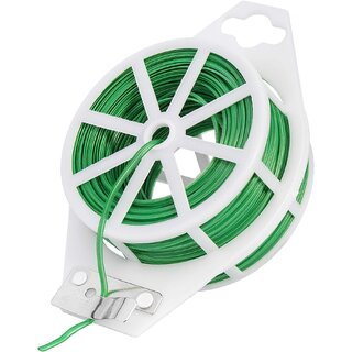                      Garden Ties with Cutter for Tomatoes Vines, Plant Wire Tie Wire for Indoor, Outdoor, Home and Office Use (50 Mtr)                                              