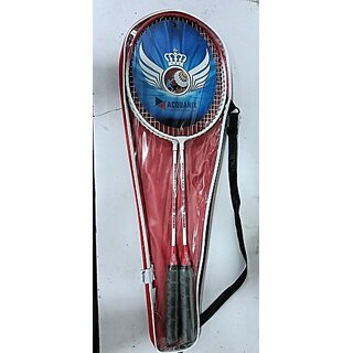 Manav Enterprises Light Weight Multicolor Custom Strung Badminton Racquet (Pack Of 2, 350 G)