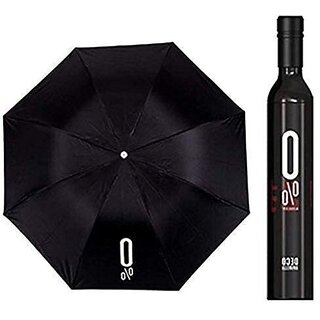                       Manav Enterprises Bottle Umbrella For Rain Portable And Compact Umbrella For Travel Umbrella (Black)                                              
