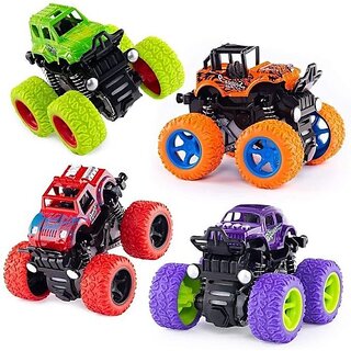 Manav Enterprises Mini Monster Trucks Friction Powered Cars For Kids (Multicolor, Pack Of 4)