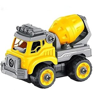                       Manav Enterprises Cement Mixer Truck Construction Building Vehicles Toys For Kids (Red, Pack Of 1)                                              