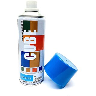                       Sunriders Cube Aerosol Multi Purpose Spray Paint 400 ML -Sky Blue                                              