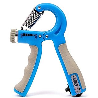                       Pack of 1 Hand Muscle Exerciser Gripper (Color Blue, Size Adjustable, Material Composite)                                              