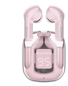 Divatos DTS005P UltraPods TWS Earbuds  Bluetooth v5.3  HiFi Bass Effect  LED Power Display And Smart Touch Control  Noise Cancellation  Fast Charging  Compatible with All Devices (Pink)
