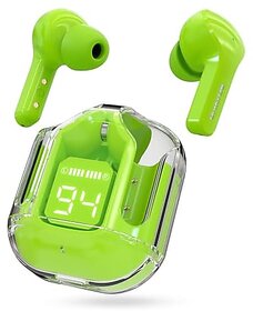 Divatos DTS005G UltraPods TWS Earbuds  Bluetooth v5.3  HiFi Bass Effect  LED Power Display And Smart Touch Control  Noise Cancellation  Fast Charging  Compatible with All Devices (Green)