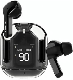 Divatos DTS005B UltraPods TWS Earbuds  Bluetooth v5.3  HiFi Bass Effect  LED Power Display And Smart Touch Control  Noise Cancellation  Fast Charging  Compatible with All Devices (Black)
