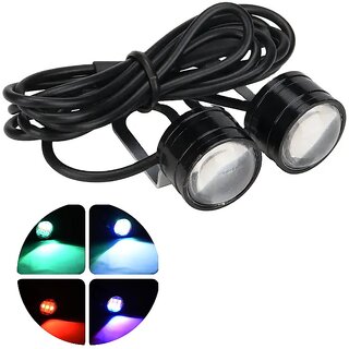                       Sunriders LED Eagle Eye Lamp DRL Strobe Light with Flasher Handle Light Multicolor Set of 2 Universal for Motorcycle                                              