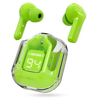                       Divatos DTS005G UltraPods TWS Earbuds  Bluetooth v5.3  HiFi Bass Effect  LED Power Display And Smart Touch Control  Noise Cancellation  Fast Charging  Compatible with All Devices (Green)                                              