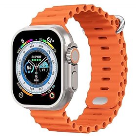 Divatos DTS-T800 Ultra Smart Watch 1.99 inch Infinite Big Display  Bluetooth Calling  Heart Rate  Sports Features  Without SIM (Orange)