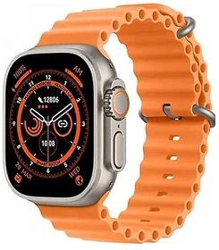 Divatos DTS002O T10 Ultra 2.09 Infinite Display Smartwatch (Orange)  Calling Wireless Charging Sleek Design Metal Body with Activity Tracker