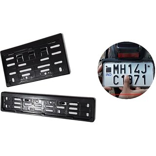                       Sunriders Number Plate Frame/Cover Set of Two PCS (Front and Back) (Black)                                              