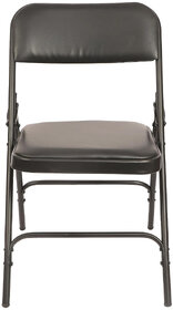 Retro Folding Chair for Home/Study Chair and Restaurant Chair (Metal, Black)