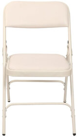 Retro Folding Chair for Home/Study Chair and Restaurant Chair (Metal, White)