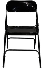 Metal Trendy Folding Chair For Home/Study Chair And Restaurant Chair (Black)