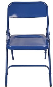 rendy Folding Chair for Home/Study Chair and Restaurant Chair (Blue, Carbon Steel)