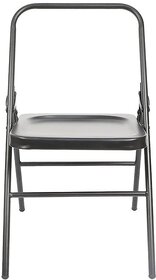 Yoga Chair Without Cushion Seat Carbon Steel Backless Folding Chair for Iyengar Yoga, Fitness & Meditation (Black)