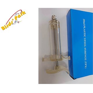 Polycarbonate Syringe 20ml Plastic steel (TPX) - Polycarbonate syringe durable for long lasting - 1pcs Birds' Park Polycarbonate Syringe 20ml Plastic steel (TPX) - Polycarbonate syringe durable for long lasting - 1pcs Birds' Park