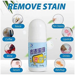                       ARV Cloth Oil Stain Remover Portable Powerful Decontamination Cleaning Pen Fabric Dust Cleaner Brush For Travel Household (50ml Pack Of 1)                                              