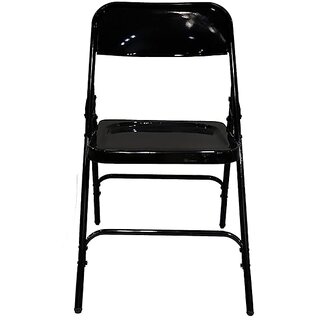                       Metal Trendy Folding Chair For Home/Study Chair And Restaurant Chair (Black)                                              